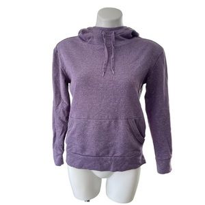 Champion Elite purple hoodie white stripe hooded sweatshirt front pocket